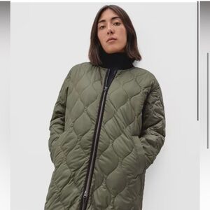 Everlane Quilted Long Liner Coat